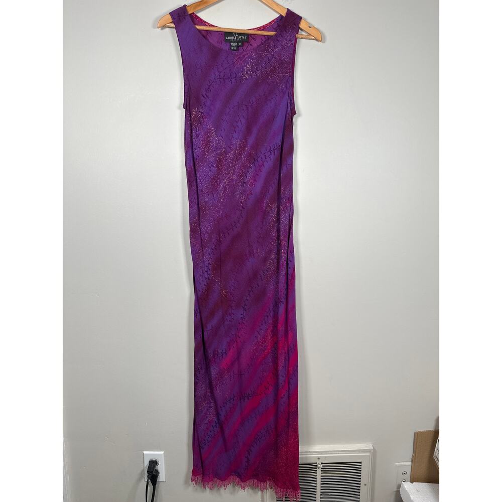 Vintage‎ Carole Little Maxi Dress Size 8 Beaded Hem Whimsigoth Fairy Unique